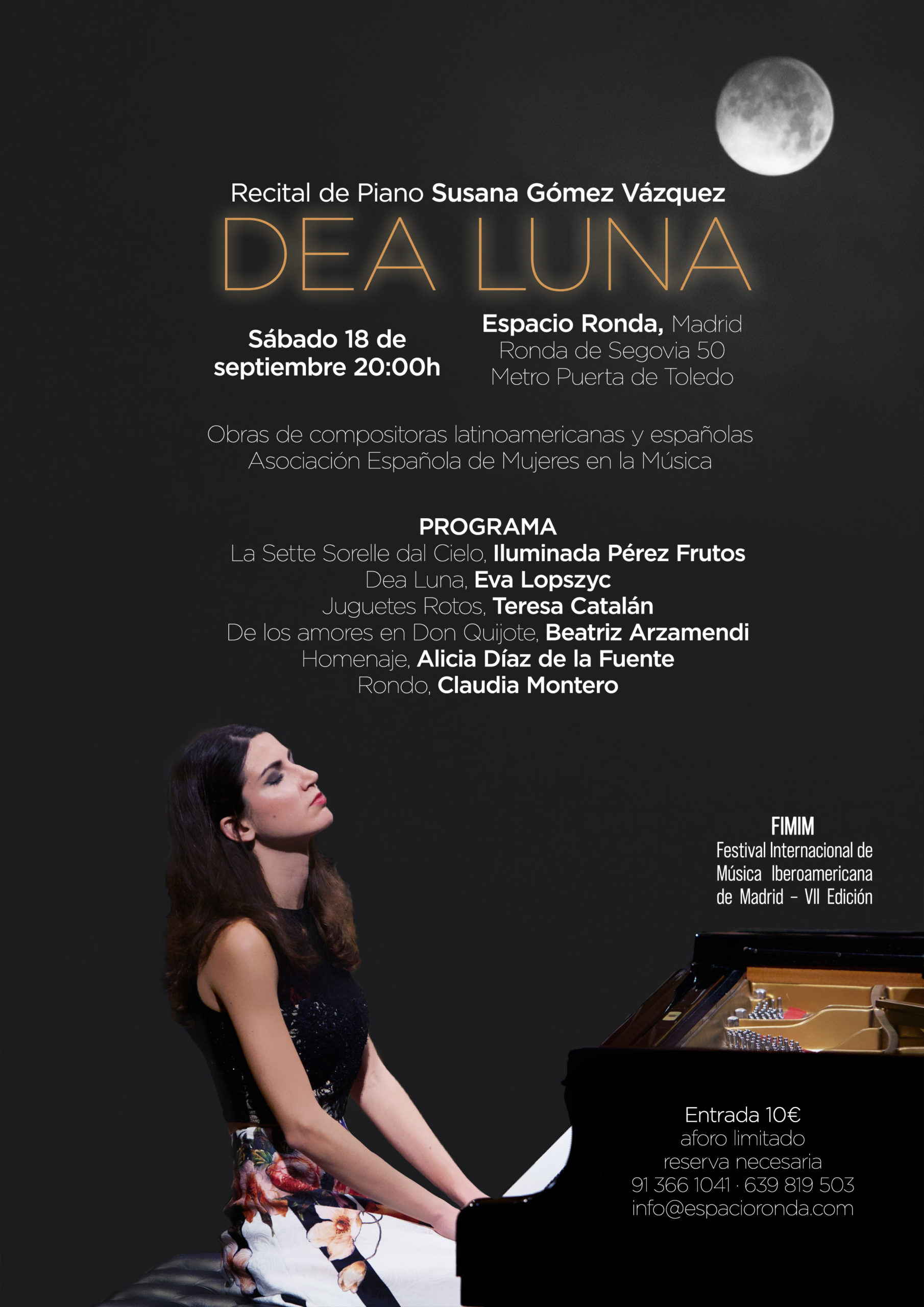 Respeto a ti mismo fe Polo Dea Luna. Recital de piano de Susana Gómez Vázquez | Mujeres en la Música