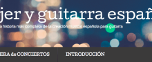 mujer y guitarra española